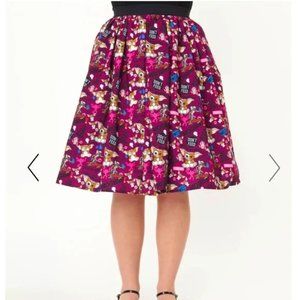 Gremlins x Unique Vintage Mogwai Rules Print Jayne Swing Skirt, NWT